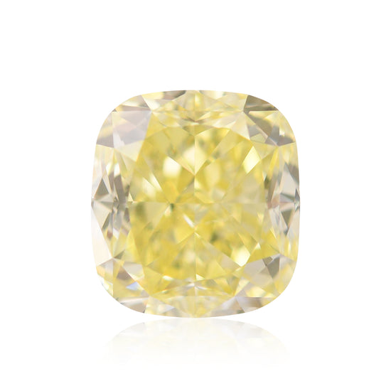 5.01 Carat Fancy Intense Yellow Cushion Diamond VS1 GIA