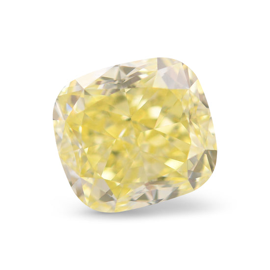 5.01 Carat Fancy Intense Yellow Cushion Diamond VS1 GIA