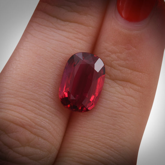 5.01 Carat Red MOZAMBIQUE Cushion Ruby GRS