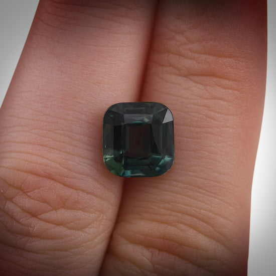 5.02 Carat Green MADAGASCAR Cushion Sapphire CD