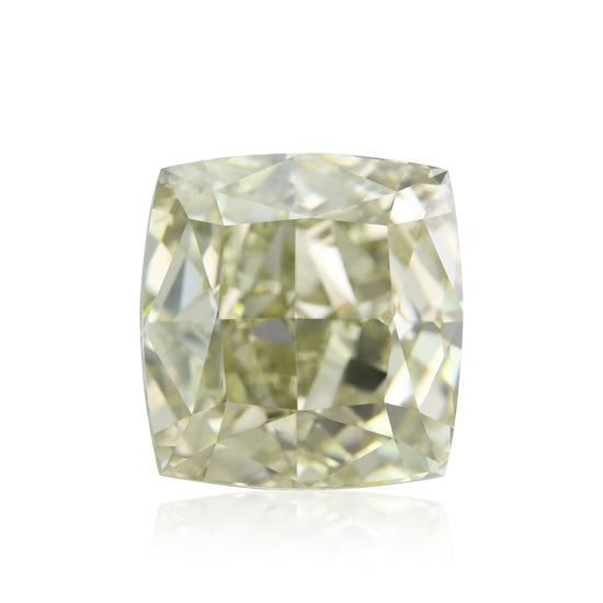 5.03 Carat Fancy Grayish Yellowish Green Cushion Diamond VS2 GIA