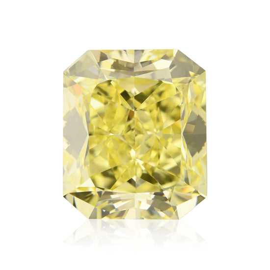 5.08 Carat Fancy Intense Yellow Radiant Diamond IF GIA