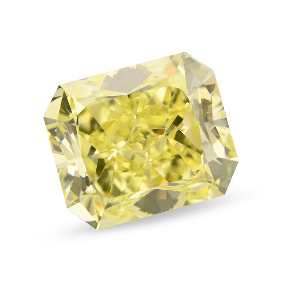 5.08 Carat Fancy Intense Yellow Radiant Diamond IF GIA