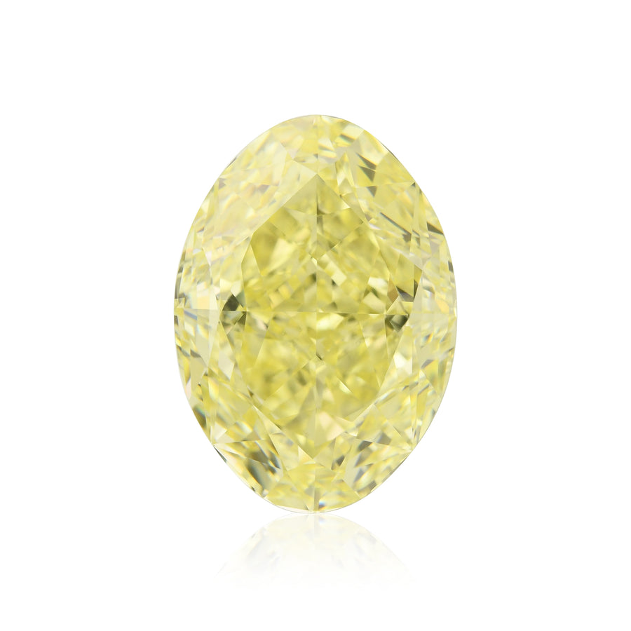 5.09 Carat Fancy Yellow Oval Diamond VS1