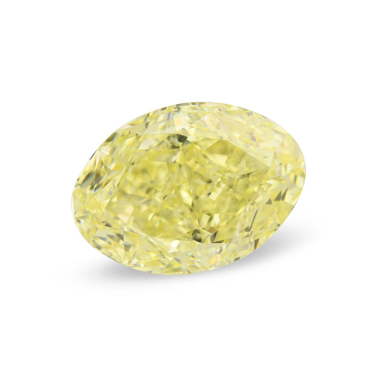 5.09 Carat Fancy Yellow Oval Diamond VS1
