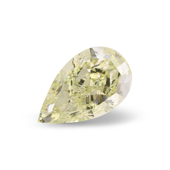 5.19 Carat Fancy Yellow Green Pear Diamond VS2 GIA