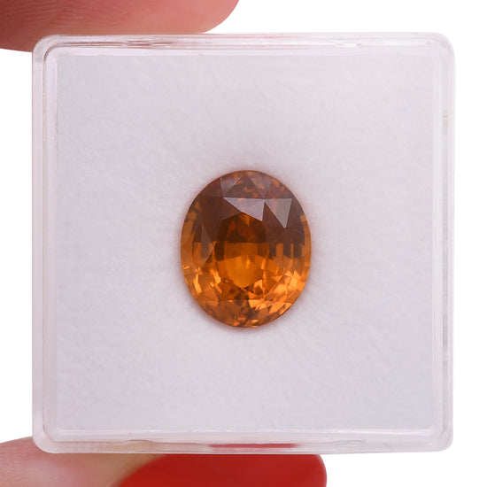 5.22 Carat Orange SRI LANKA Oval Sapphire CD