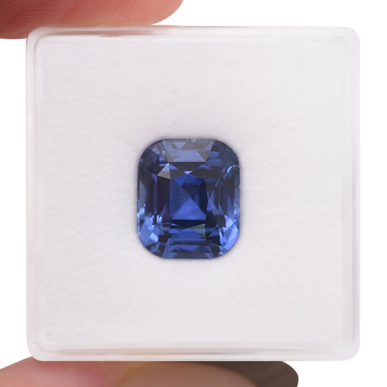 5.26 Carat Blue SRI LANKA Cushion Sapphire GIA