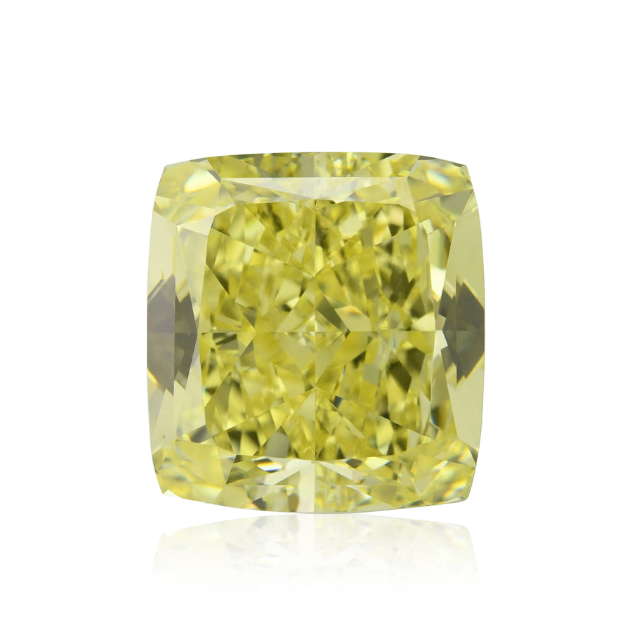 Diamante a cuscino, 5,42 carati, Fancy Intense Yellow, SI2, GIA