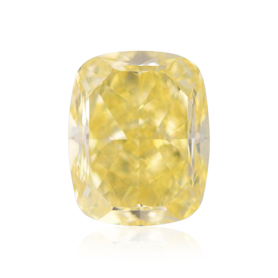 5.44 Carat Fancy Vivid Yellow Cushion Diamond VS2 GIA