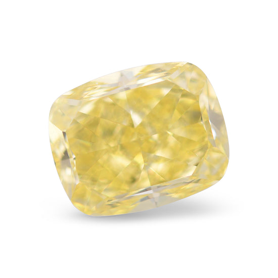 5.44 Carat Fancy Vivid Yellow Cushion Diamond VS2 GIA
