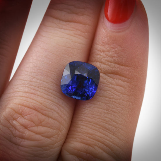 5.55 Carat Blue SRI LANKA Cushion Sapphire AGL