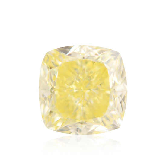 5.74 Carat Fancy Intense Yellow Cushion Diamond VS1 GIA