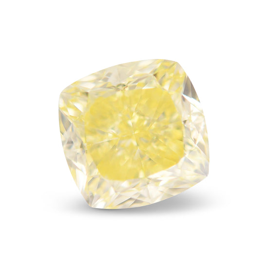5.74 Carat Fancy Intense Yellow Cushion Diamond VS1 GIA