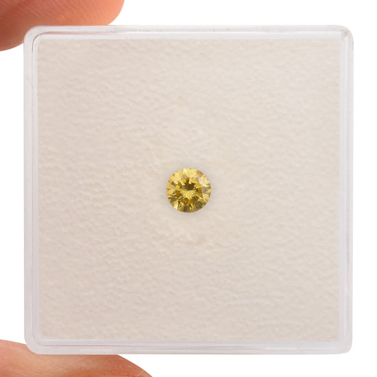 Diamante Rotondo Brillante GIA Fancy Brownish Orangy Yellow da 0,19 Carati (SI2)