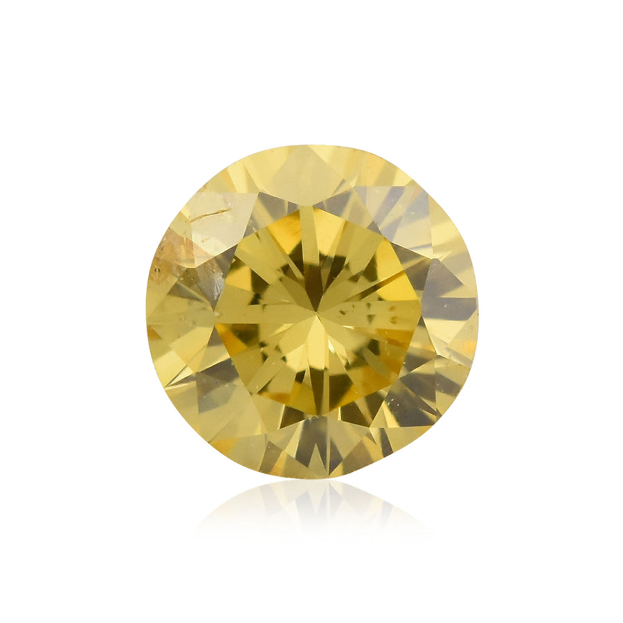 0.19 Carat Fancy Brownish Orangy Yellow Round Brilliant Diamond (SI2) GIA