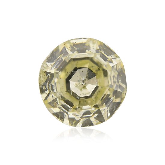 0.51 Carat Fancy Light Greenish Yellow Round Brilliant Diamond (SI2) GIA