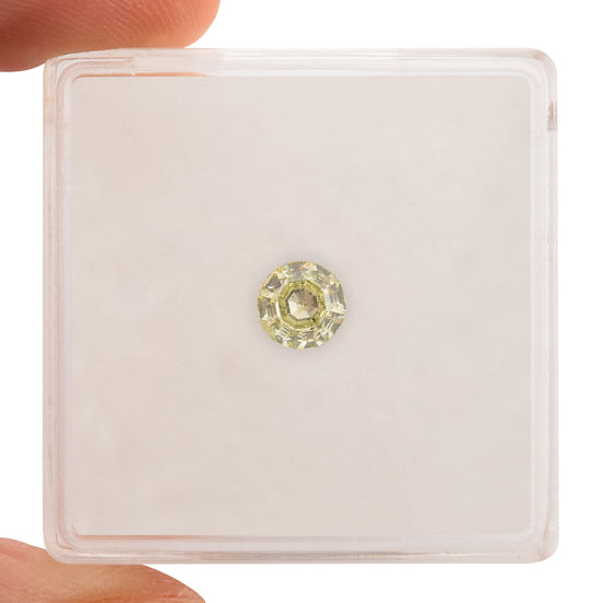 0.51 Carat Fancy Light Greenish Yellow Round Brilliant Diamond (SI2) GIA
