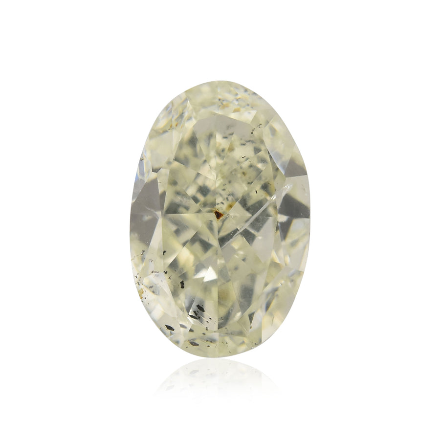 1.09 Carat Light Green Oval Diamond (SI2) GIA