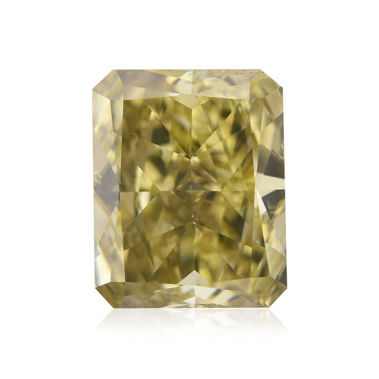 1.24 Carat Fancy Brownish Greenish Yellow Radiant Diamond (SI2) GIA