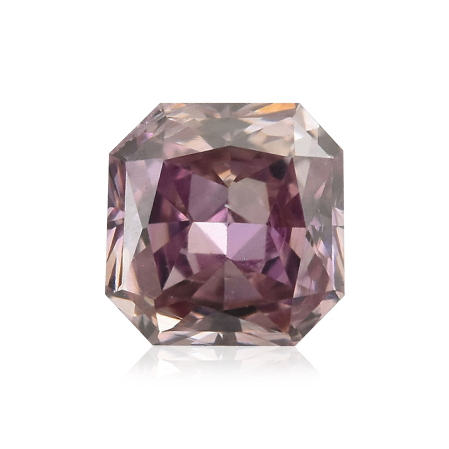 0.13 Carat Fancy Brownish Purplish Pink Radiant Diamond (SI2) GIA
