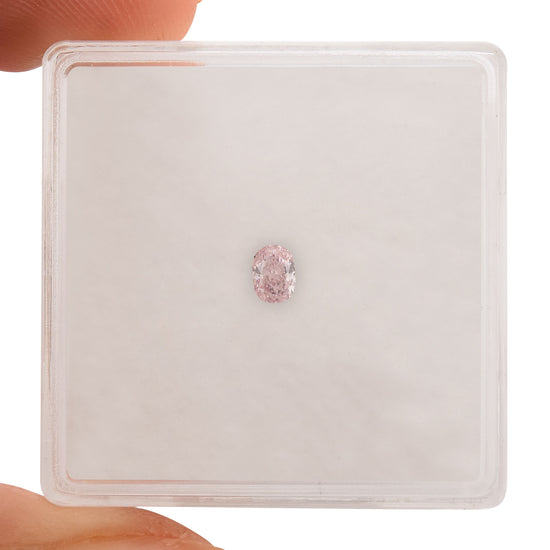 0.13 Carat Fancy Purplish Pink Cushion Diamond (VS2) GIA