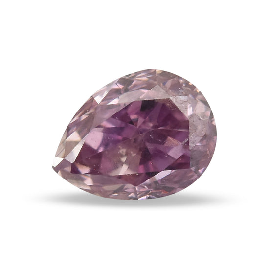0.16 Carat Fancy Deep Purple Pink Pear Diamond SI2 GIA