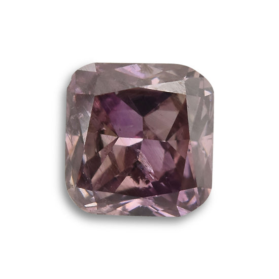 0.18 Carat Fancy Dark Brown Purple Radiant Diamond I1 GIA