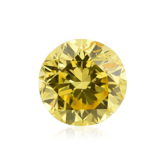 Diamante GIA Rotondo Brillante Giallo Intenso Fancy, 0,24 carati, I1