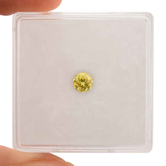 Diamante GIA Rotondo Brillante Giallo Intenso Fancy, 0,24 carati, I1