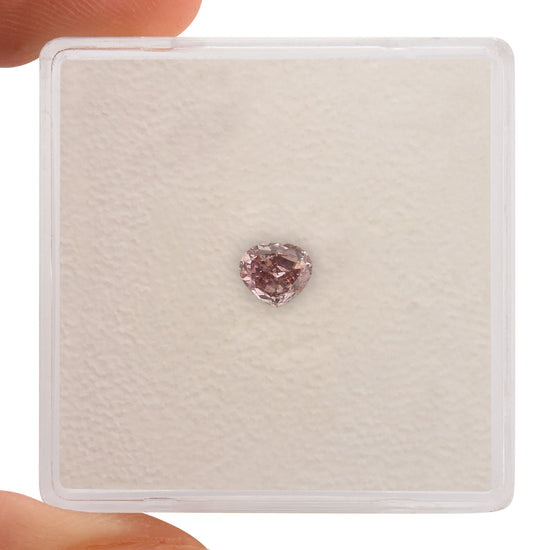 0.26 Carat Fancy Intense Purple Pink HEART Diamond SI2 GIA
