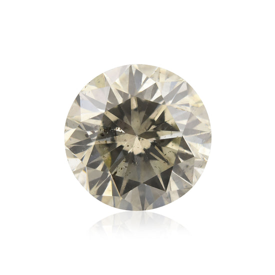 0.76 Carat Fancy Gray Round Brilliant Diamond I1 GIA