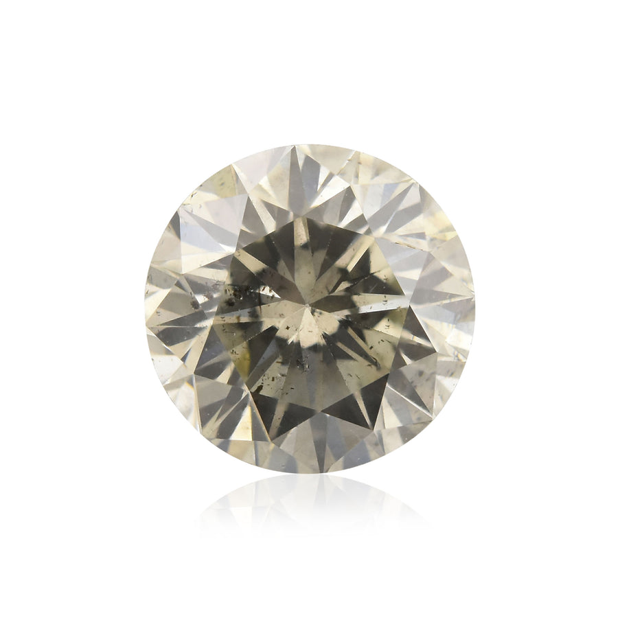 0.76 Carat Fancy Gray Round Brilliant Diamond I1 GIA