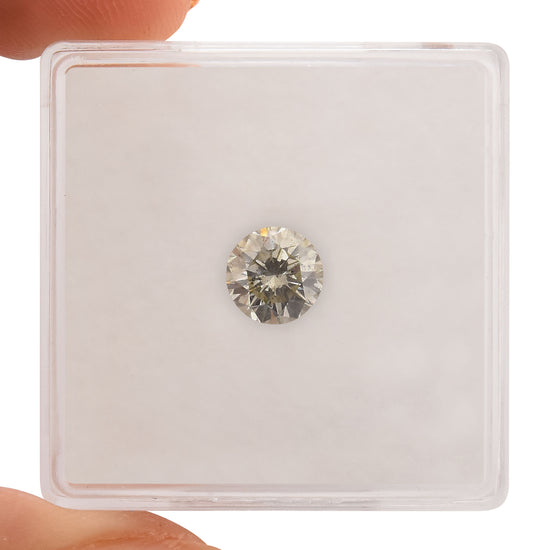 0.76 Carat Fancy Gray Round Brilliant Diamond I1 GIA