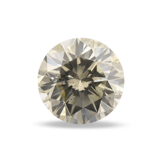 0.76 Carat Fancy Gray Round Brilliant Diamond I1 GIA