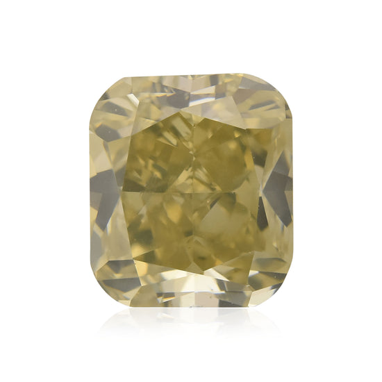 1.17 Carat Fancy Brownish Greenish Yellow Cushion Diamond (I1) GIA