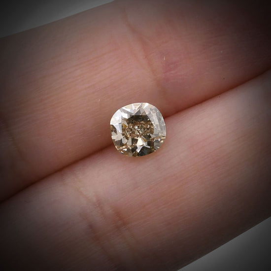 1.25 Carat Fancy Yellowish Brown Cushion Diamond VS2 GIA