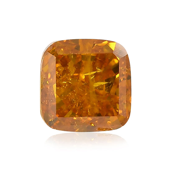 Diamante a cuscino da 0,96 carati, Fancy Vivid Giallo Arancio (SI2) GIA