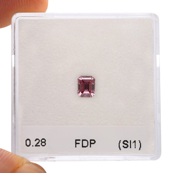 0.28 Carat Fancy Deep Pink Emerald Diamond SI1 ARGYLE & GIA