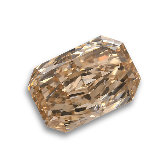 10.07 Carat Fancy Light Yellowish Brown Radiant Diamond (I1) GIA