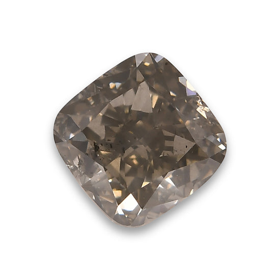 3.01 Carat Fancy Dark Gray Cushion Diamond SI2 GIA