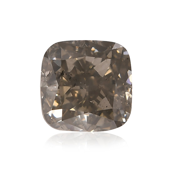3.01 Carat Fancy Dark Gray Cushion Diamond SI2 GIA
