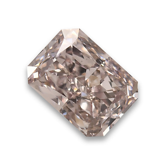 0.60 Carat Fancy Brownish Pink Radiant Diamond SI1 GIA
