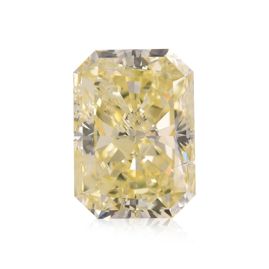 3.07 Carat Fancy Light Yellow Radiant Diamond (I1) GIA