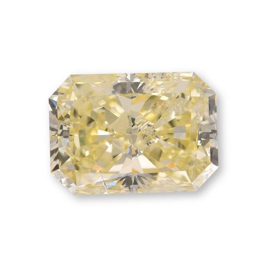 3.07 Carat Fancy Light Yellow Radiant Diamond (I1) GIA