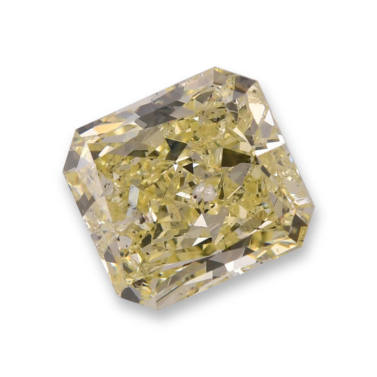 10.04 Carat Fancy Yellow Radiant Diamond (I2) GIA