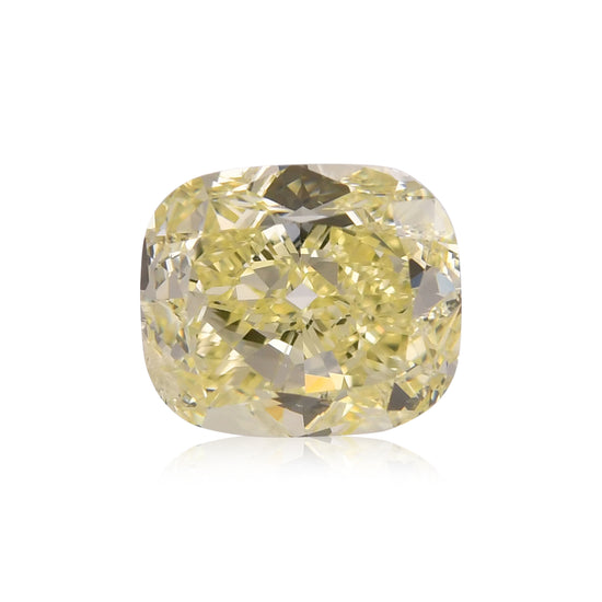 3.01 Carat Fancy Light Yellow Cushion Diamond SI2 GIA