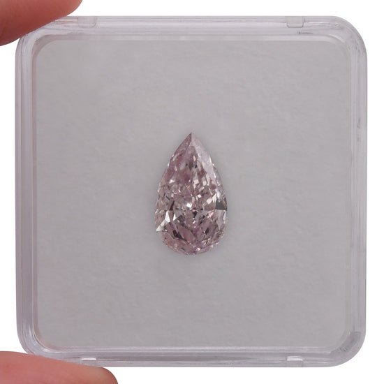 3.03 Carat Fancy Light Pink Pear Diamond I1 GIA