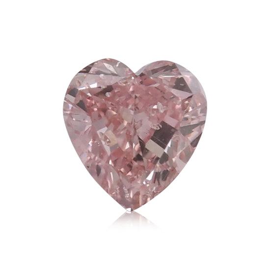 0.31 Carat Fancy Intense Pink HEART Diamond I1 GIA