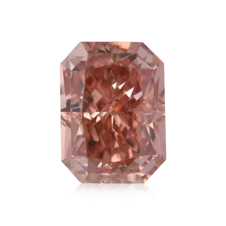 0.26 Carat Fancy Deep Orangy Pink Radiant Diamond SI2 GIA